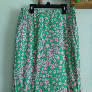 Vintage Retro AVERARDO BESSI Italy Skirt floral green and pink